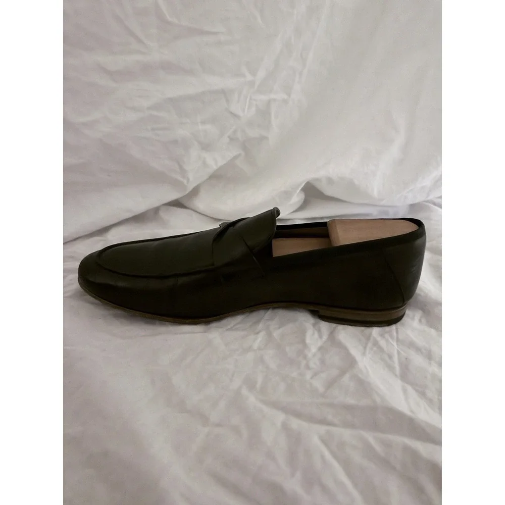 M.GEMI Men's Black Leather Loafers - EU 41 (US 8)
